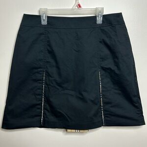 Burberry Nova Check Inverted Pleat Lined Women’s Golf Skirt Black USA Size 10